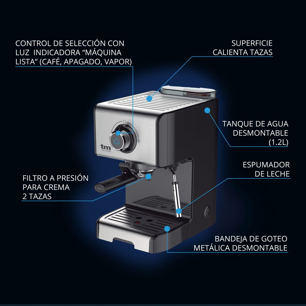 Cafetera espresso manual TMPCF101 TM ELECTRON