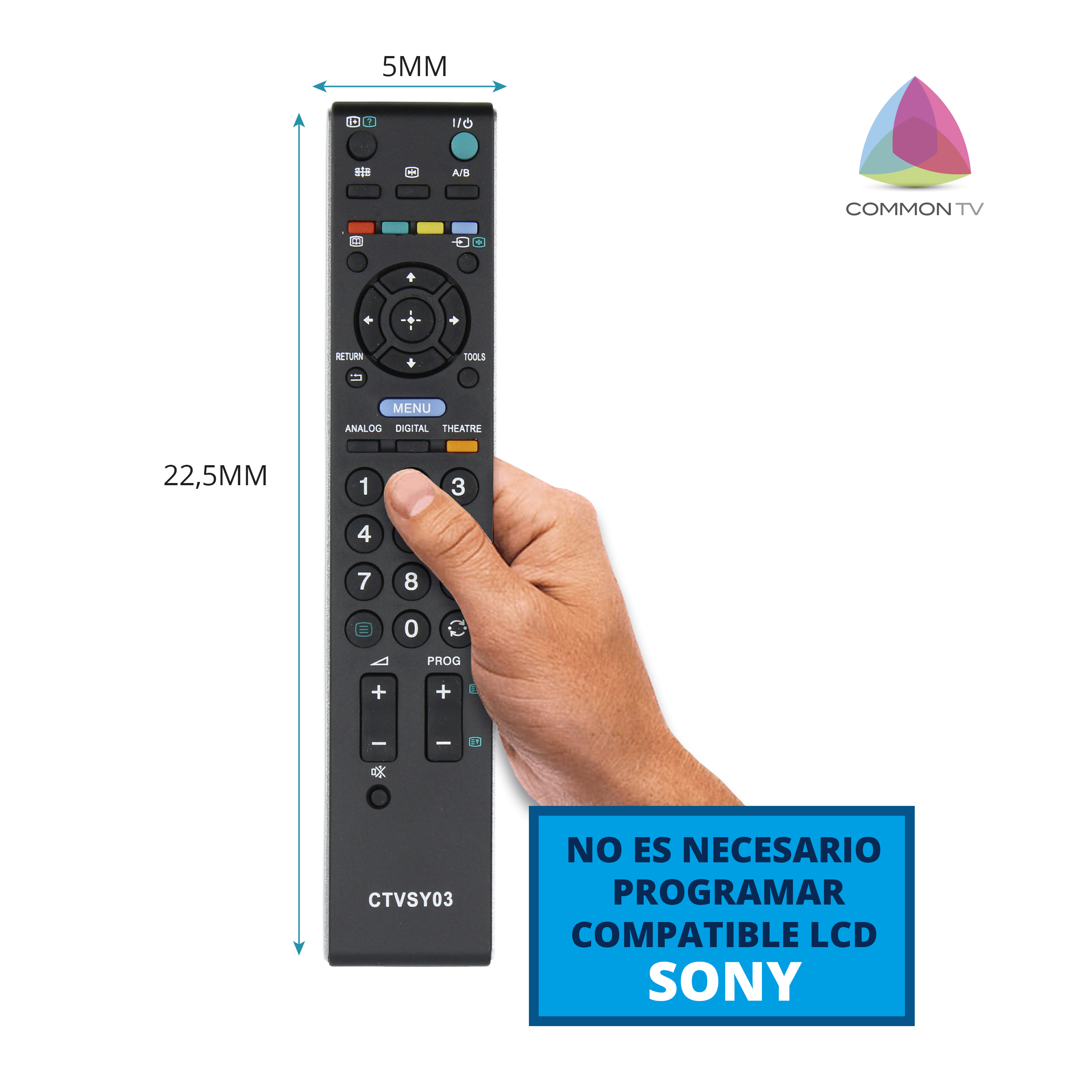 MANDO TV SONY UNIVERSAL CON TXT