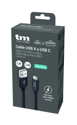 Cable USB A a USB C (Nylon_1,5m.) - Image 2