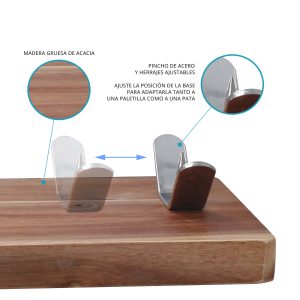 Jamonero Giratorio de Madera de Acacia - Image 2