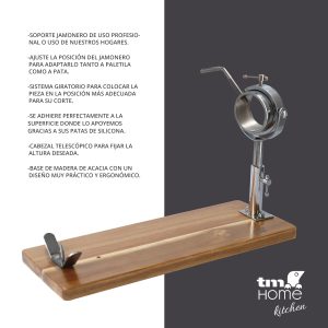 Jamonero Giratorio de Madera de Acacia - Image 5