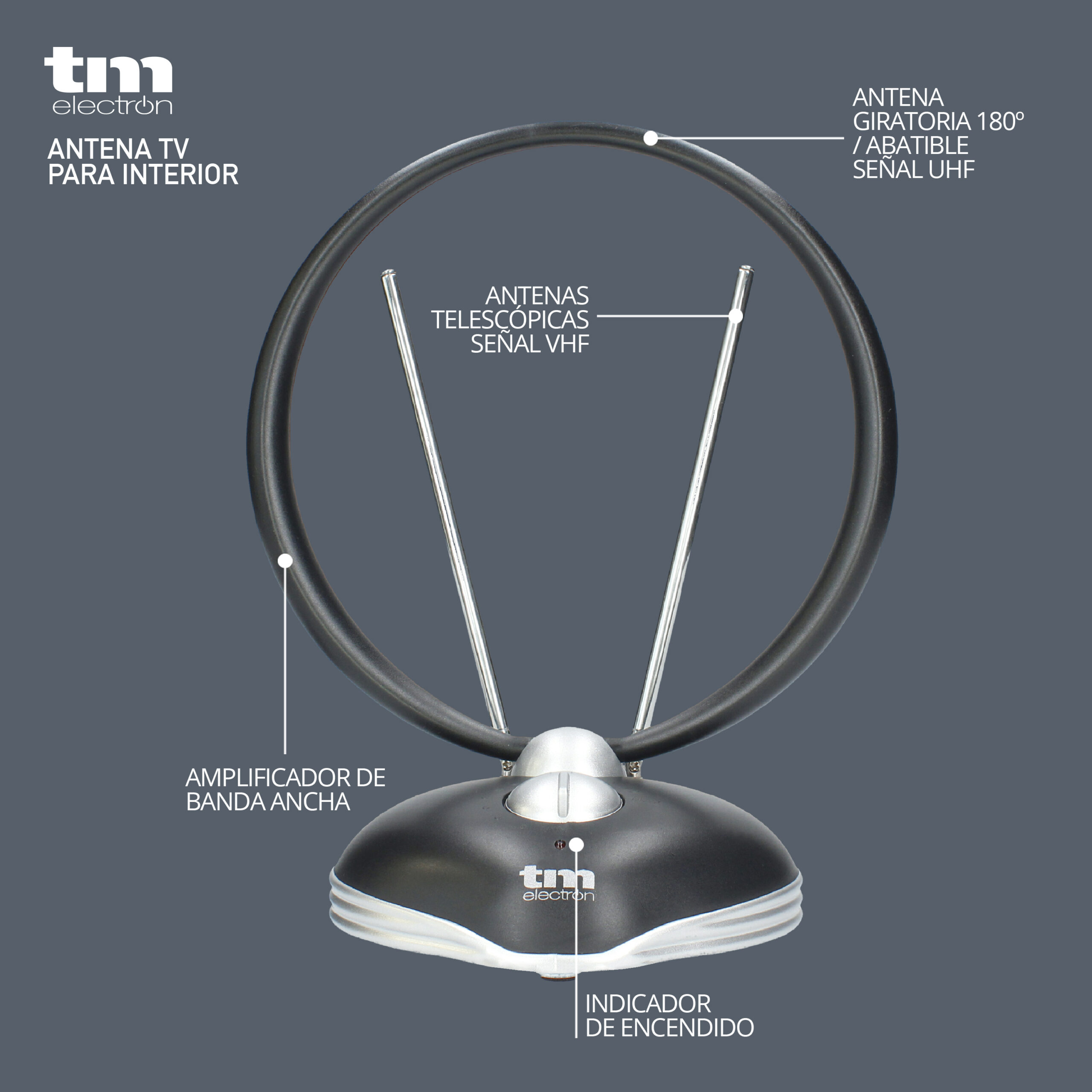 Antena interior amplificada - TM Electron