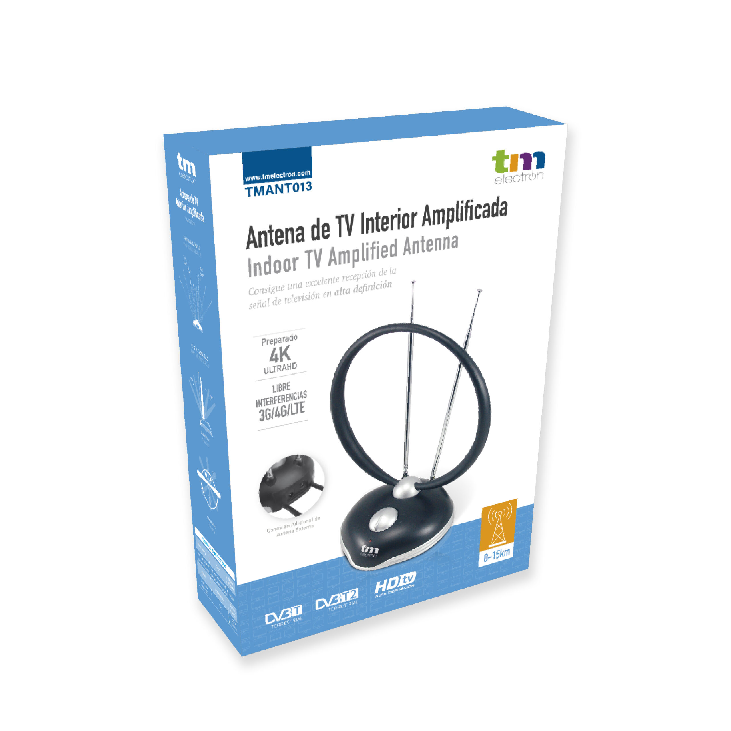 Antena TDT direccional interior y exterior portátil ERIC