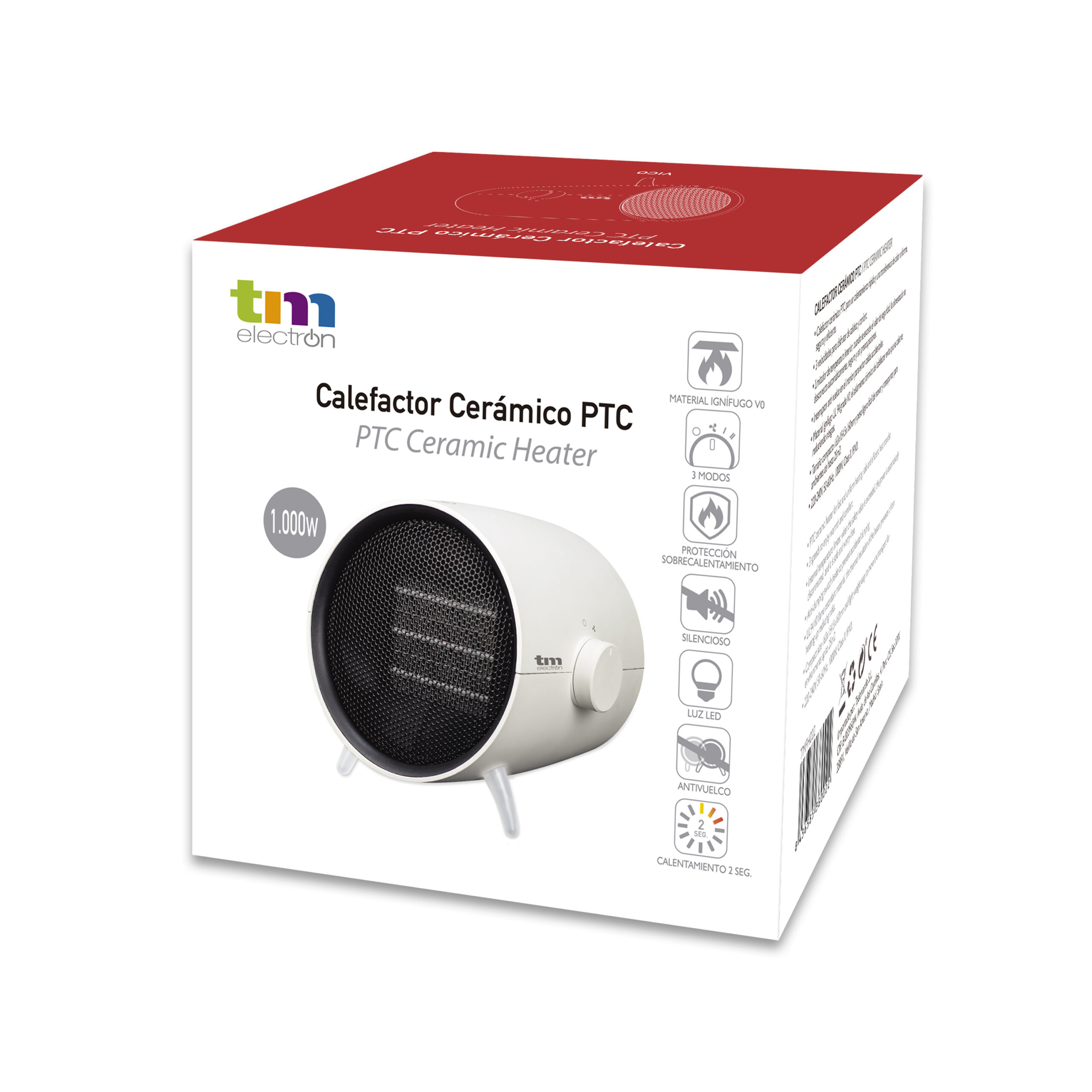 Calefactor cerámico de pared PTC - TM Electron