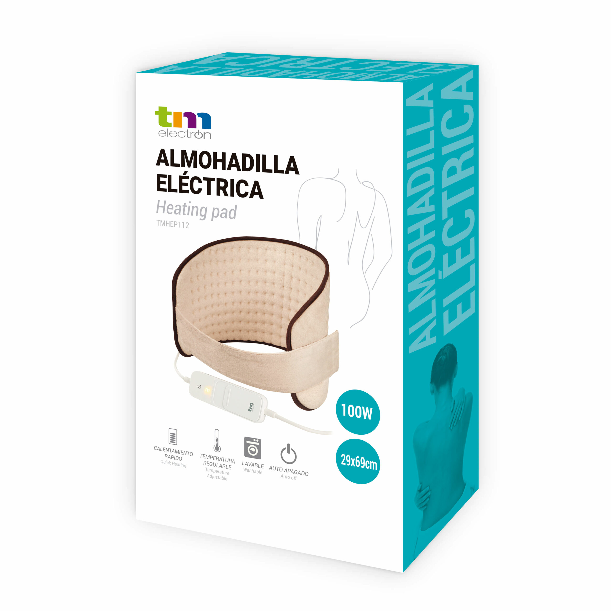 Almohadilla Eléctrica TM Electron para Zona Lumbar y Abdominal, 3