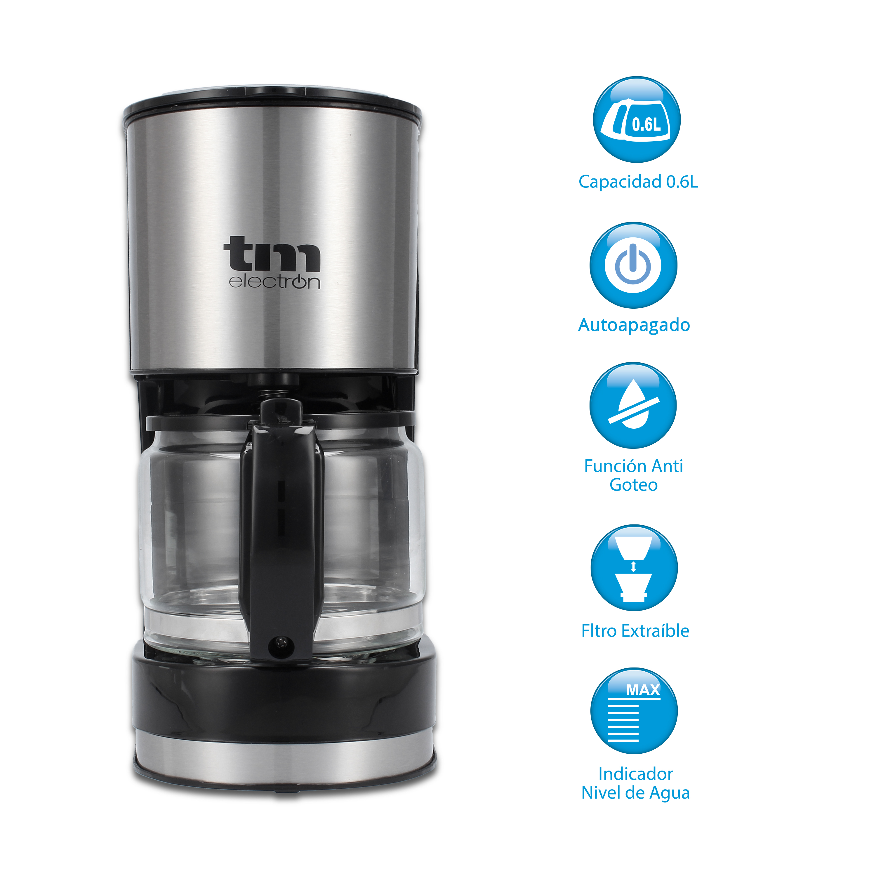 Cafetera eléctrica 6 tazas TMPCF007 - TM Electron