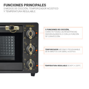 Horno freidora de aire 20L (negro) - Image 7