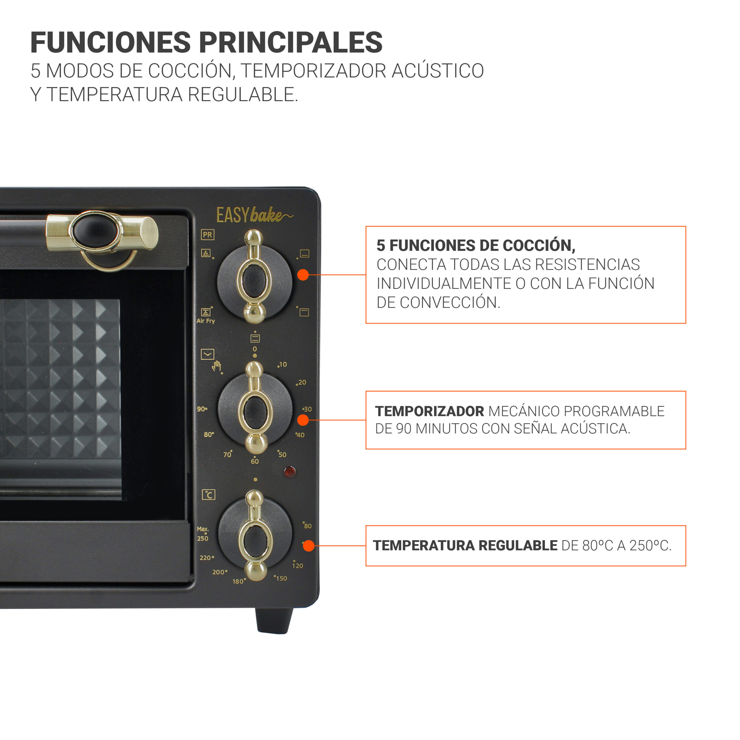 Horno convección de sobremesa 45L - TM Electron