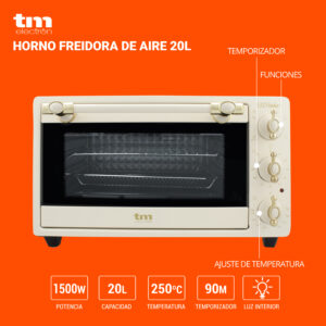 Horno freidora de aire 20L (beige) - Image 2