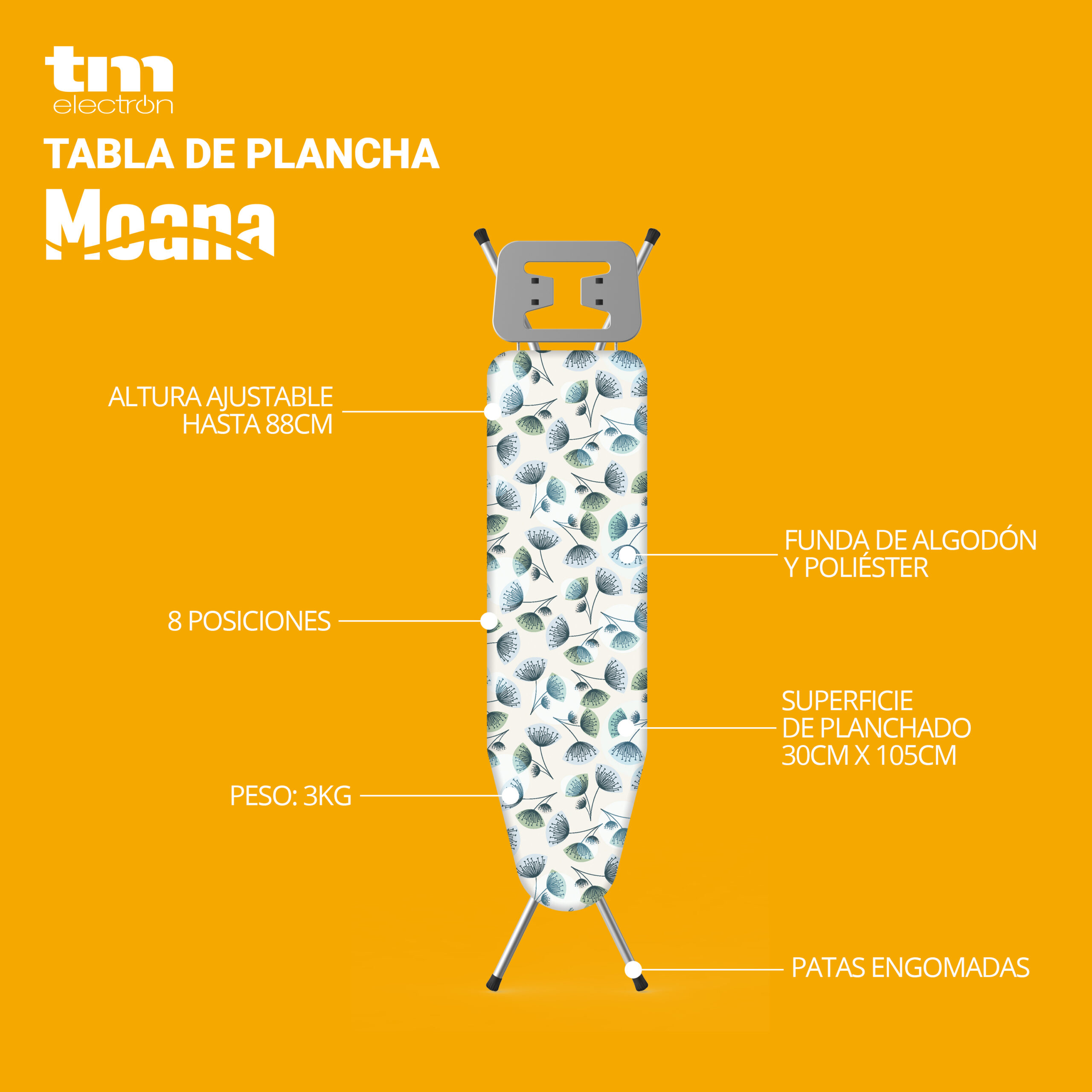Tabla de planchar Moana 30x105 cm - TM Electron