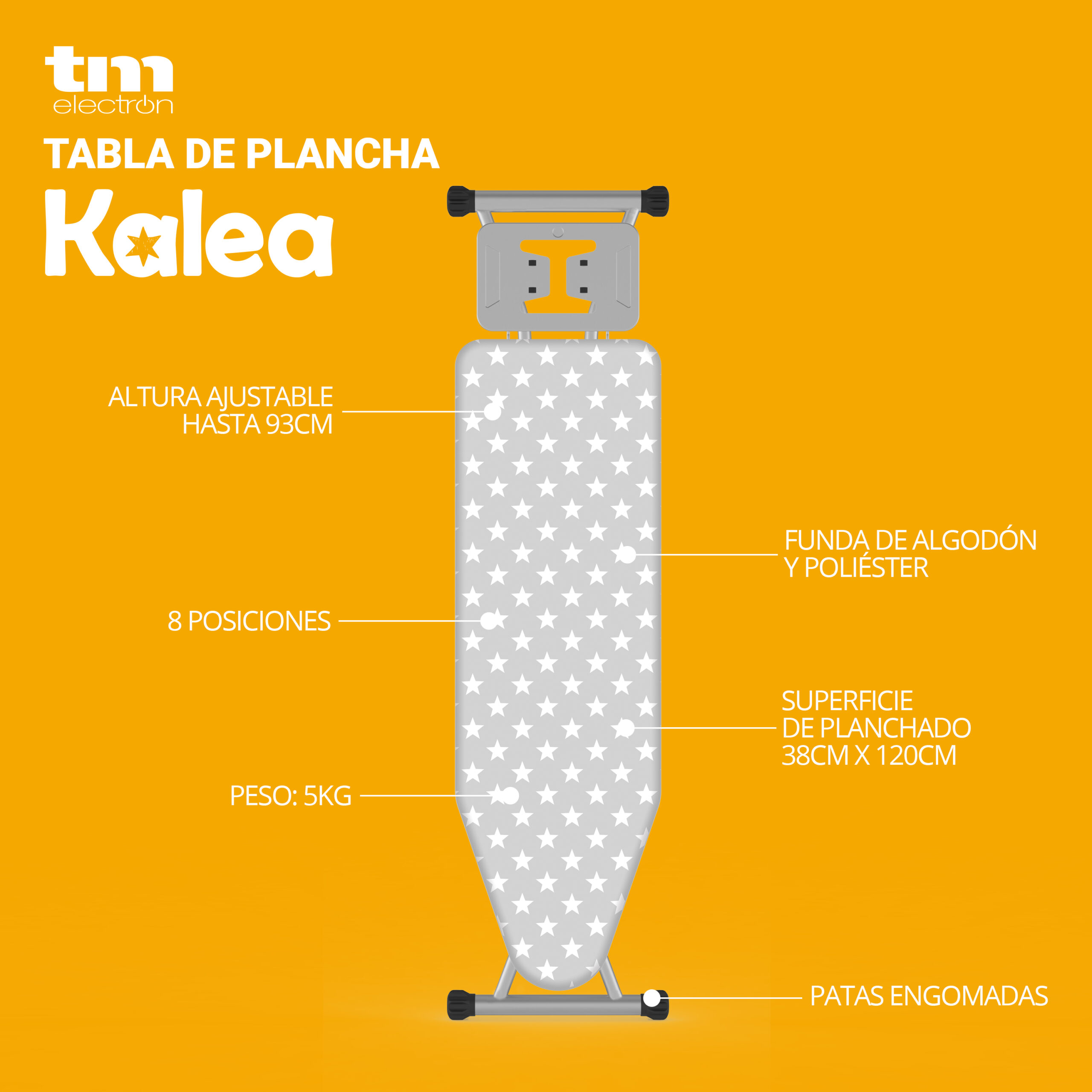 Tabla de planchar Kalea 38x120 cm - TM Electron