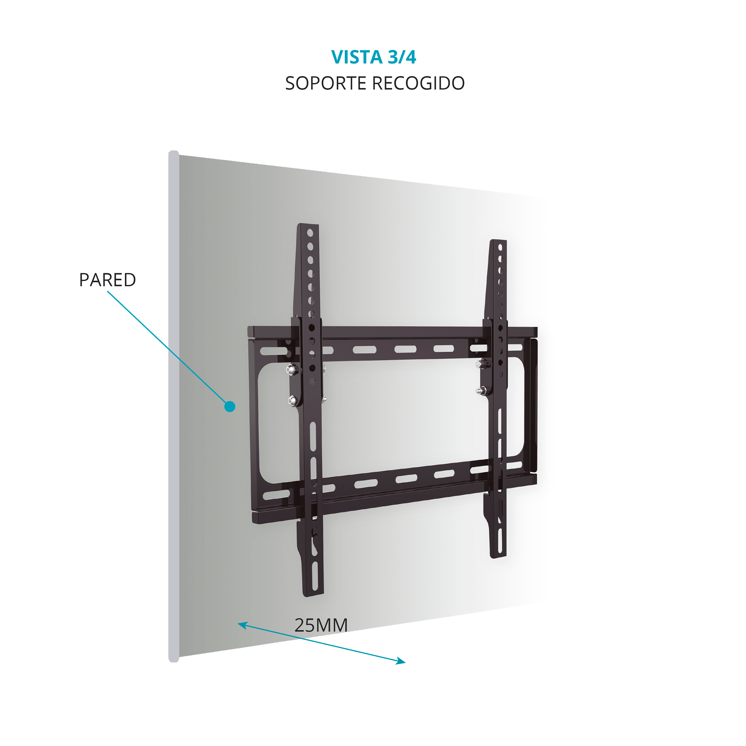 Soporte TV pared TILT & SWIVEL 17 - 37 - HÆGER Eletrodomésticos