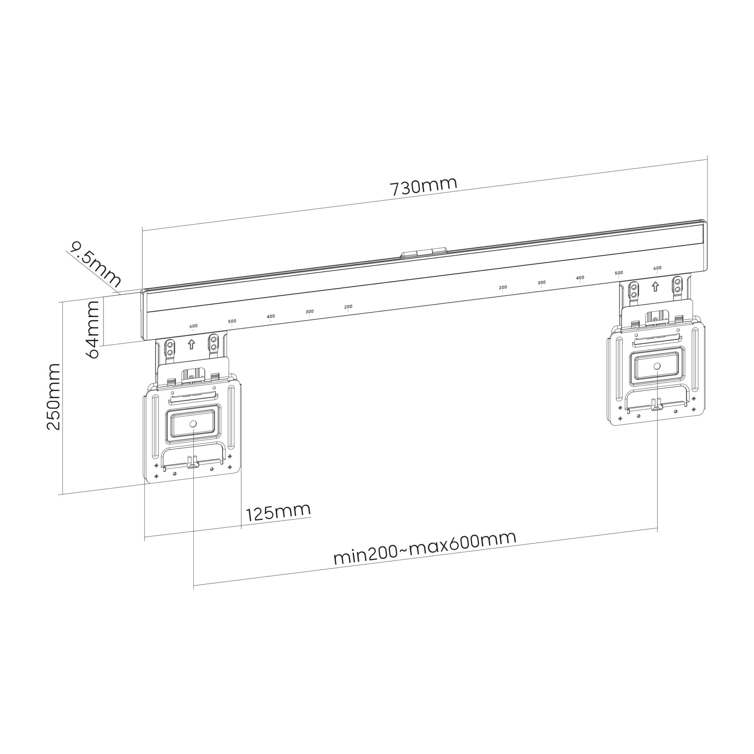 Soporte fijo de pared TV ultrafino para TV