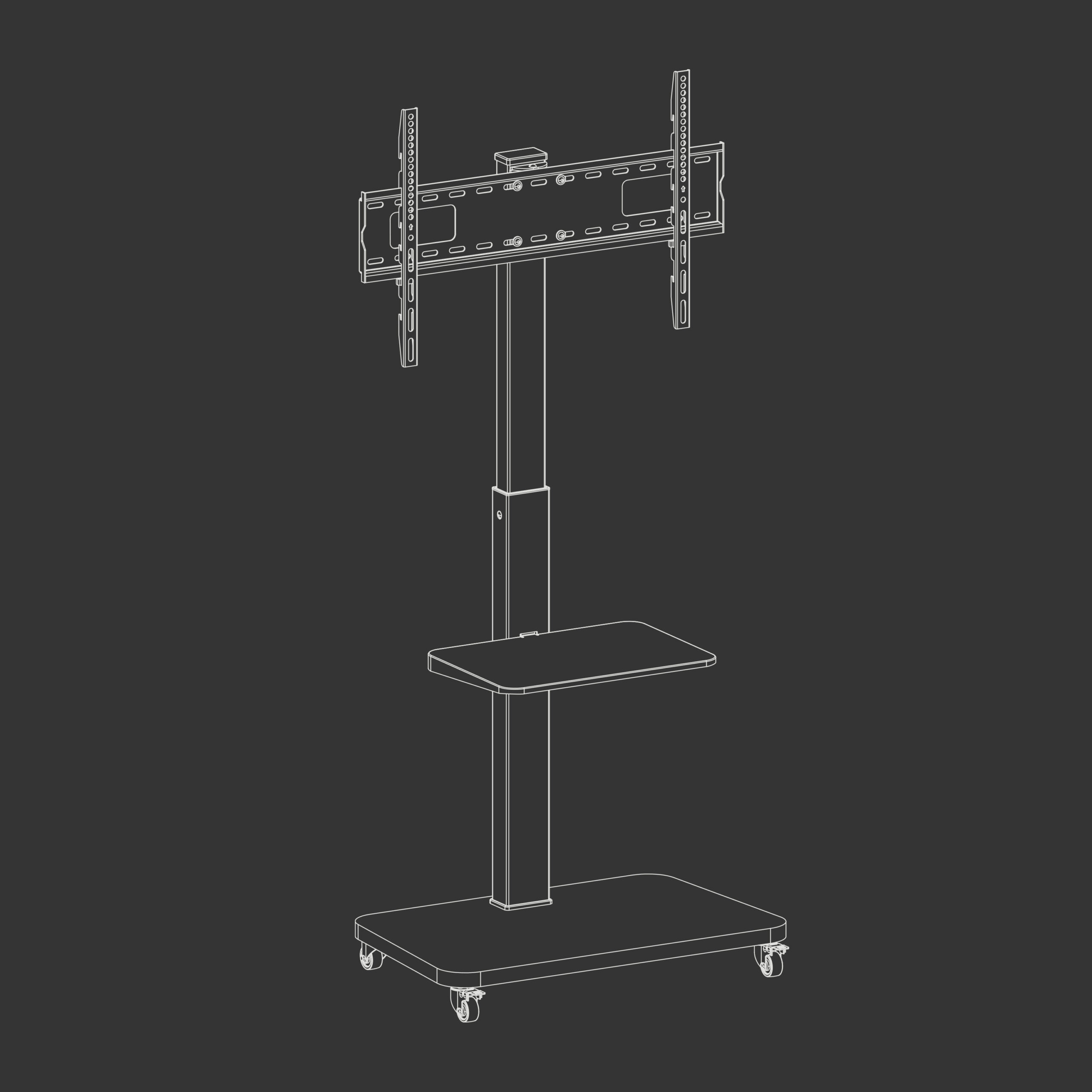 SOPORTE TV SUELO RUEDAS TMSLC323