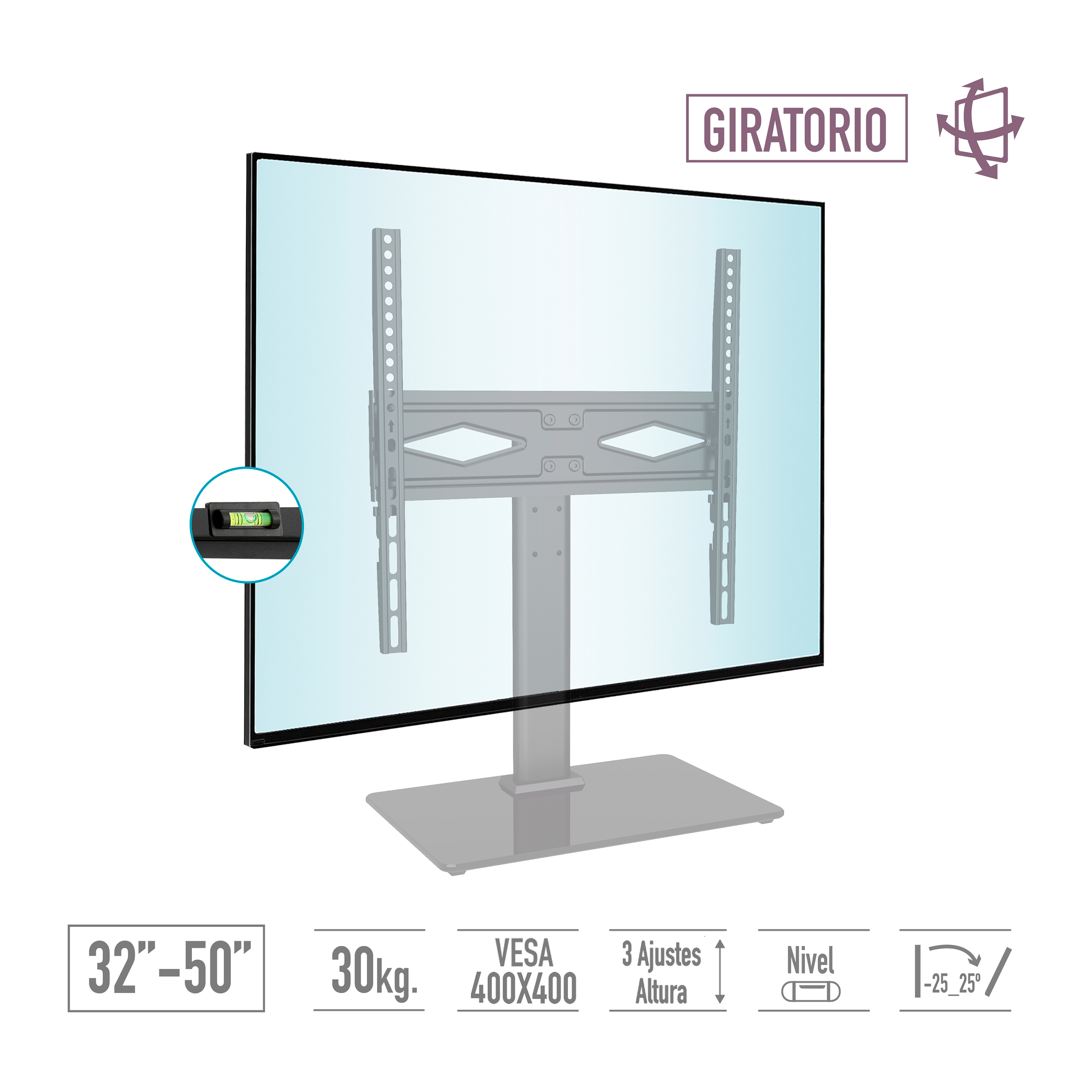 Soporte de mesa BeMatik, universal para pantalla TV de 32 a 60 - Mueble / Soporte  TV - Los mejores precios