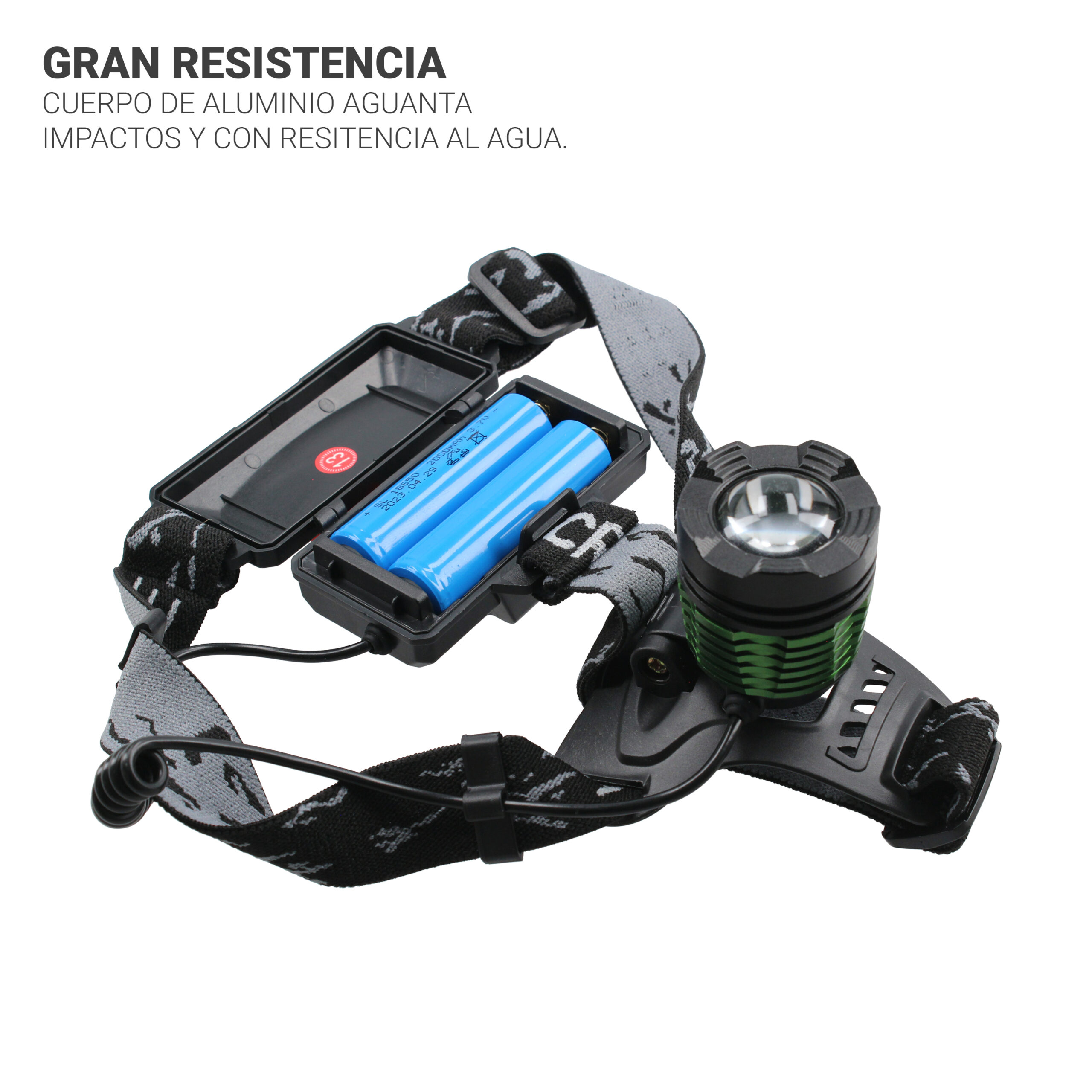 Luz frontal recargable con zoom - TM Electron