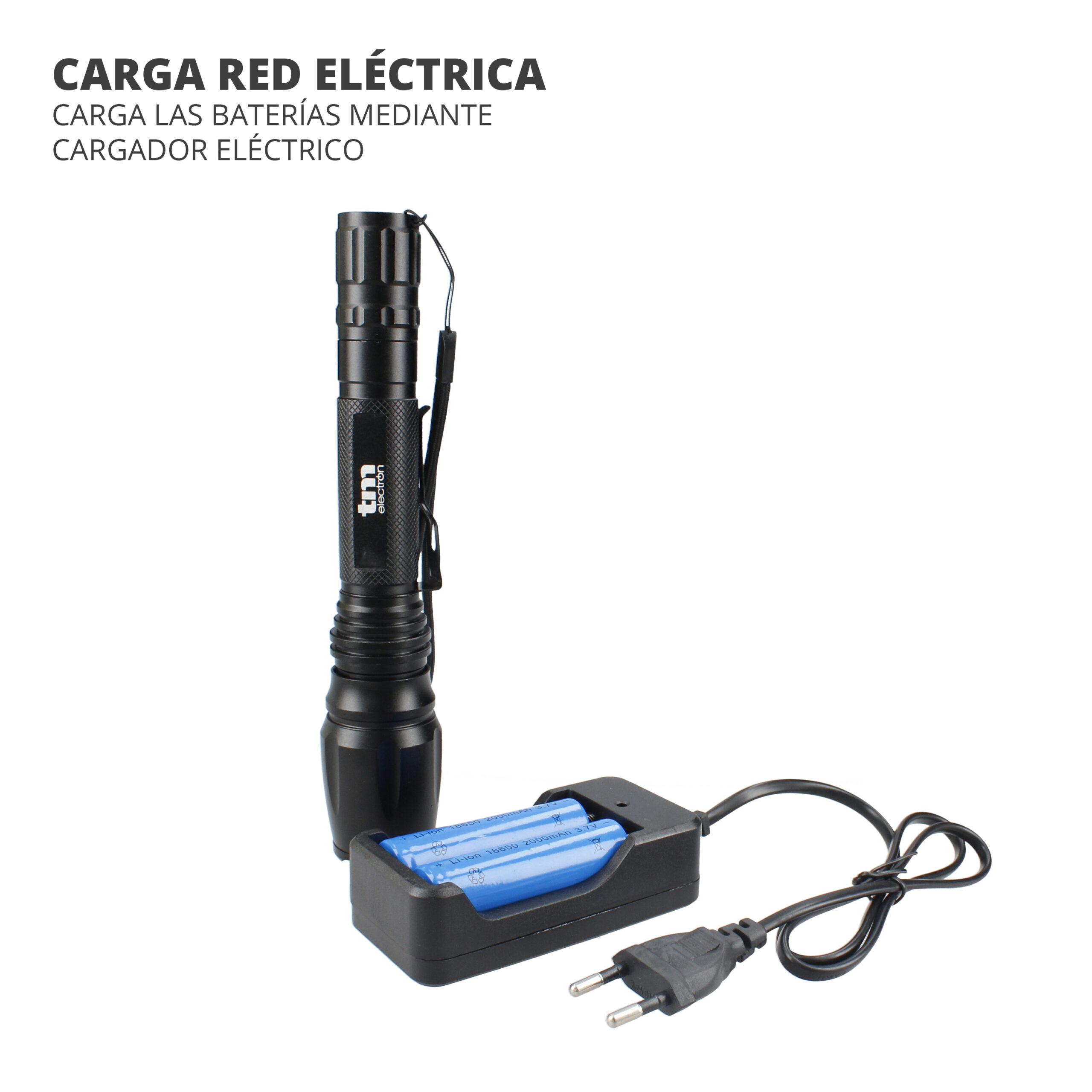 Linterna Led Recargable Metalica - Full Technology