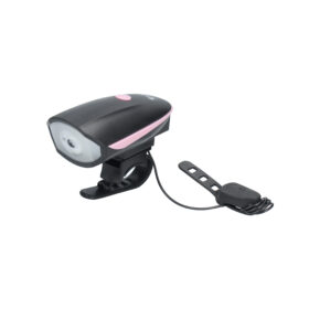 Luz de bicicleta con bocina (Rosa)