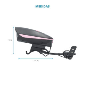 Luz de bicicleta con bocina (Rosa) - Image 4