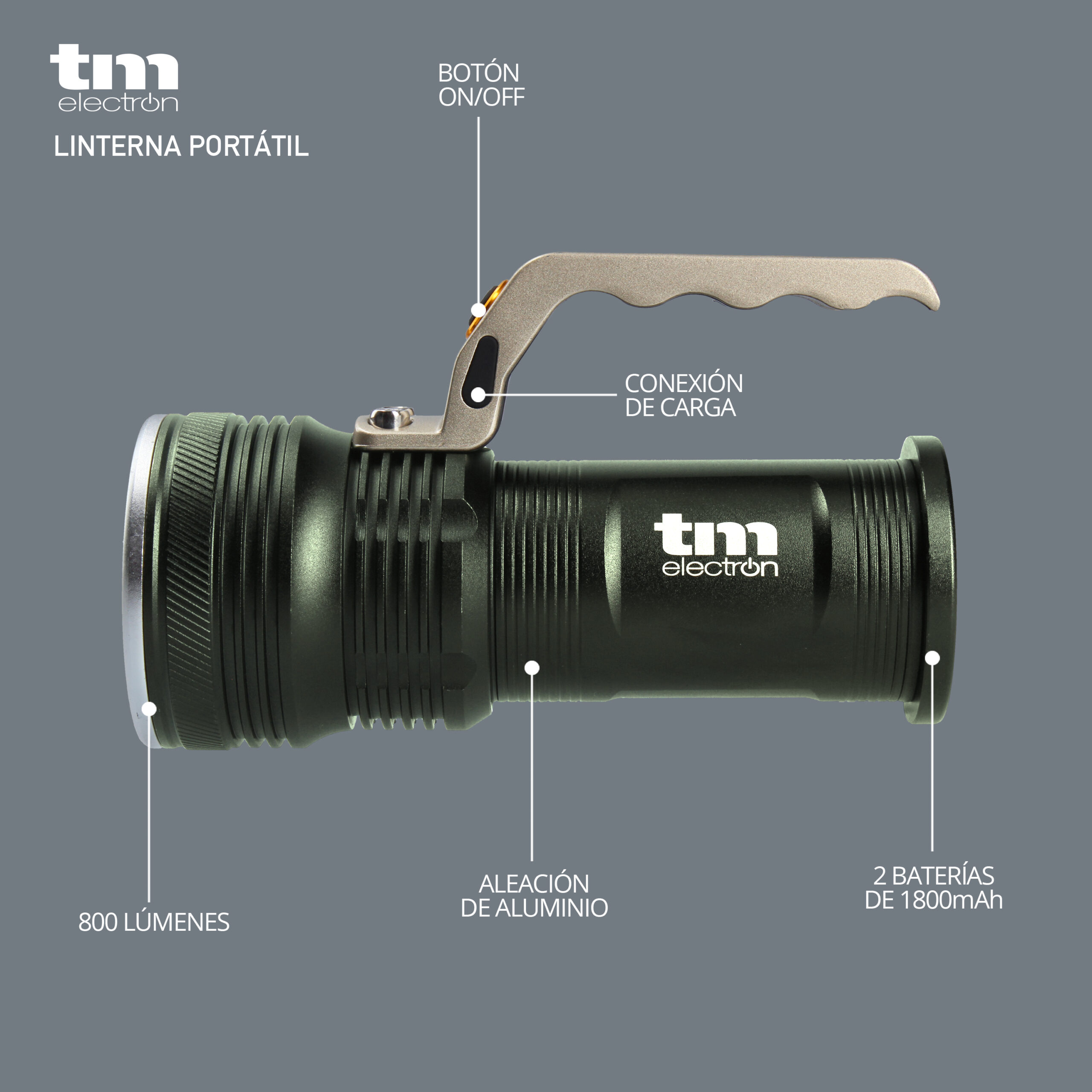TM Electron TMTOR007 Linterna táctica LED de bolsillo de alta luminosidad  XPE-Q5 LED – Mercatron – Tienda Online