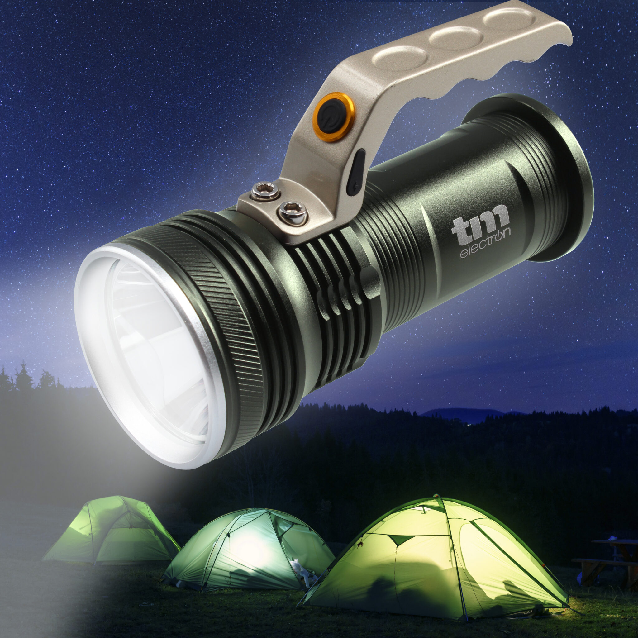 Linterna portátil de alta luminosidad TMTOR015G (verde) - TM Electron