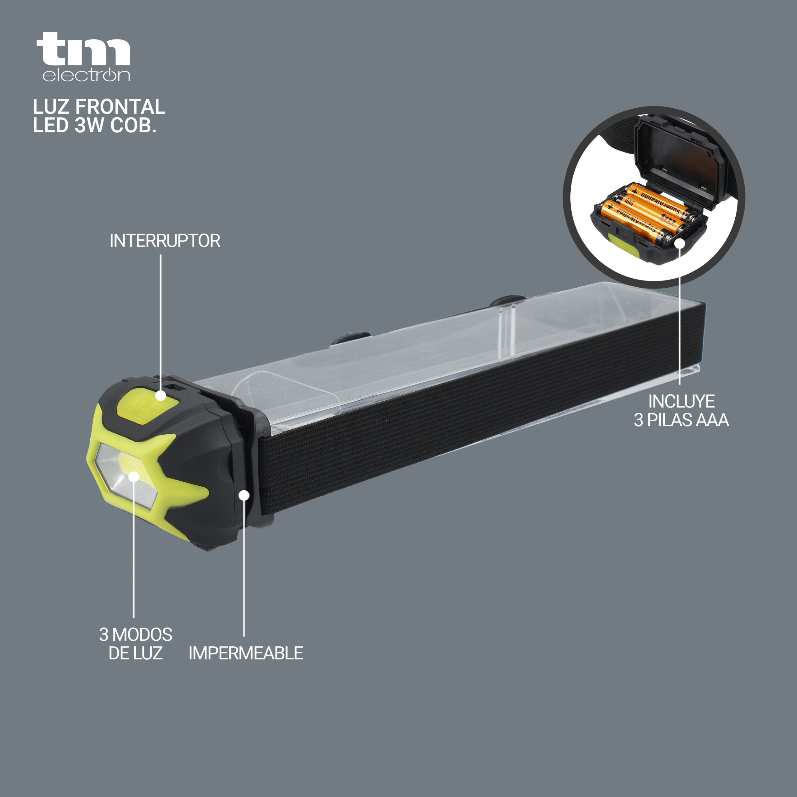 Luz de cabeza luz COB y LED