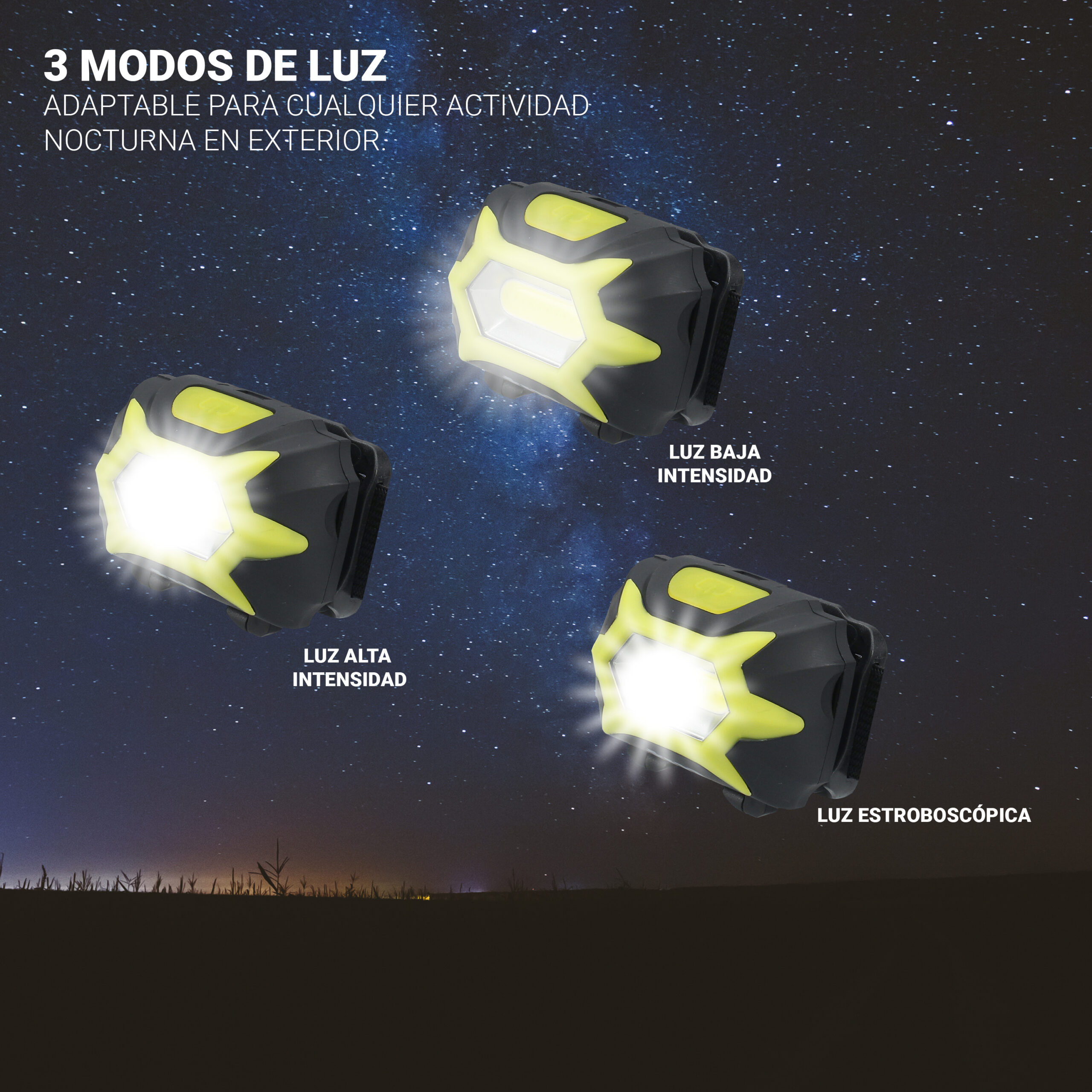 Luz frontal recargable con zoom - TM Electron