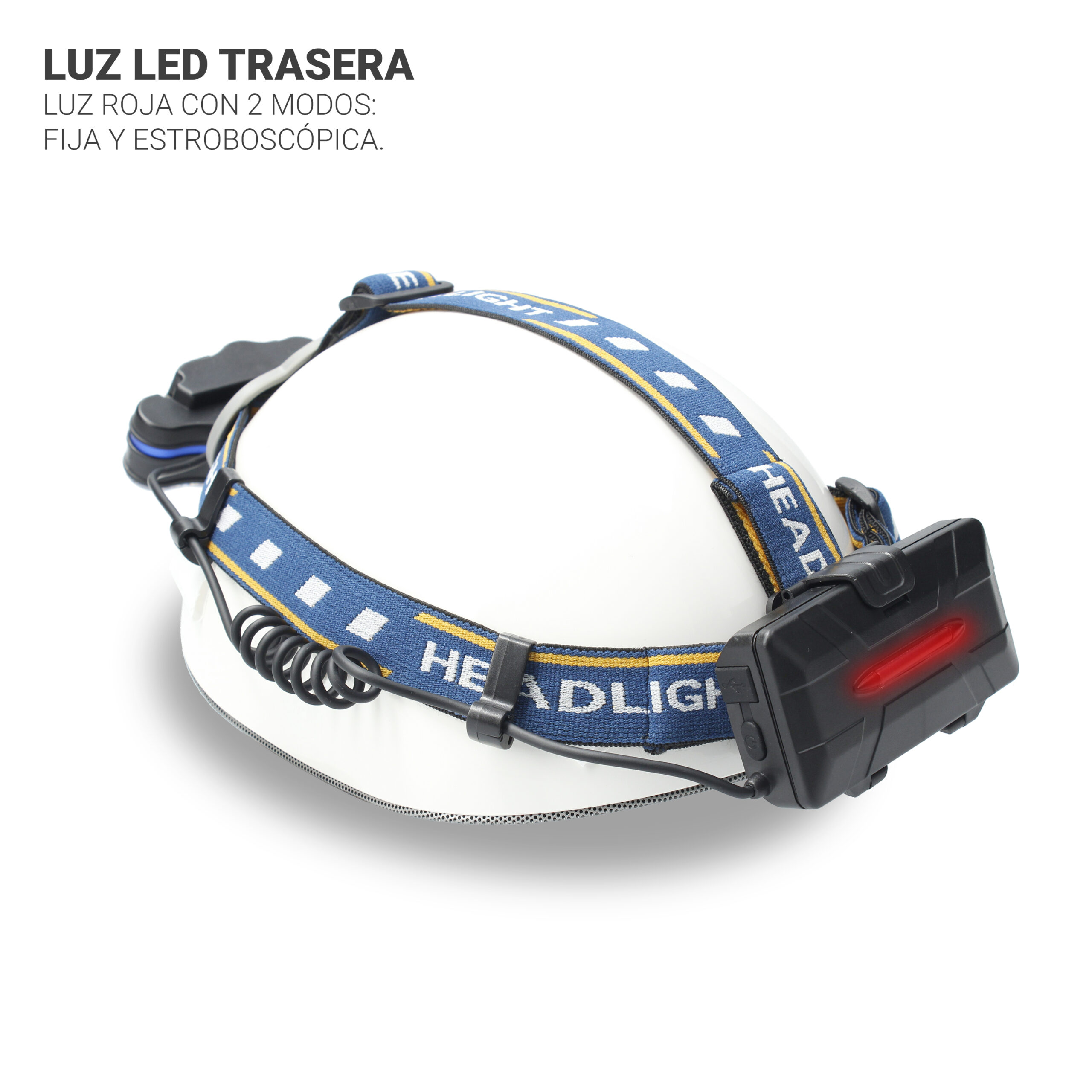 Luz frontal recargable con zoom - TM Electron