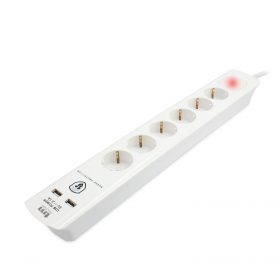 Base múltiple 6 tomas con 2 USB