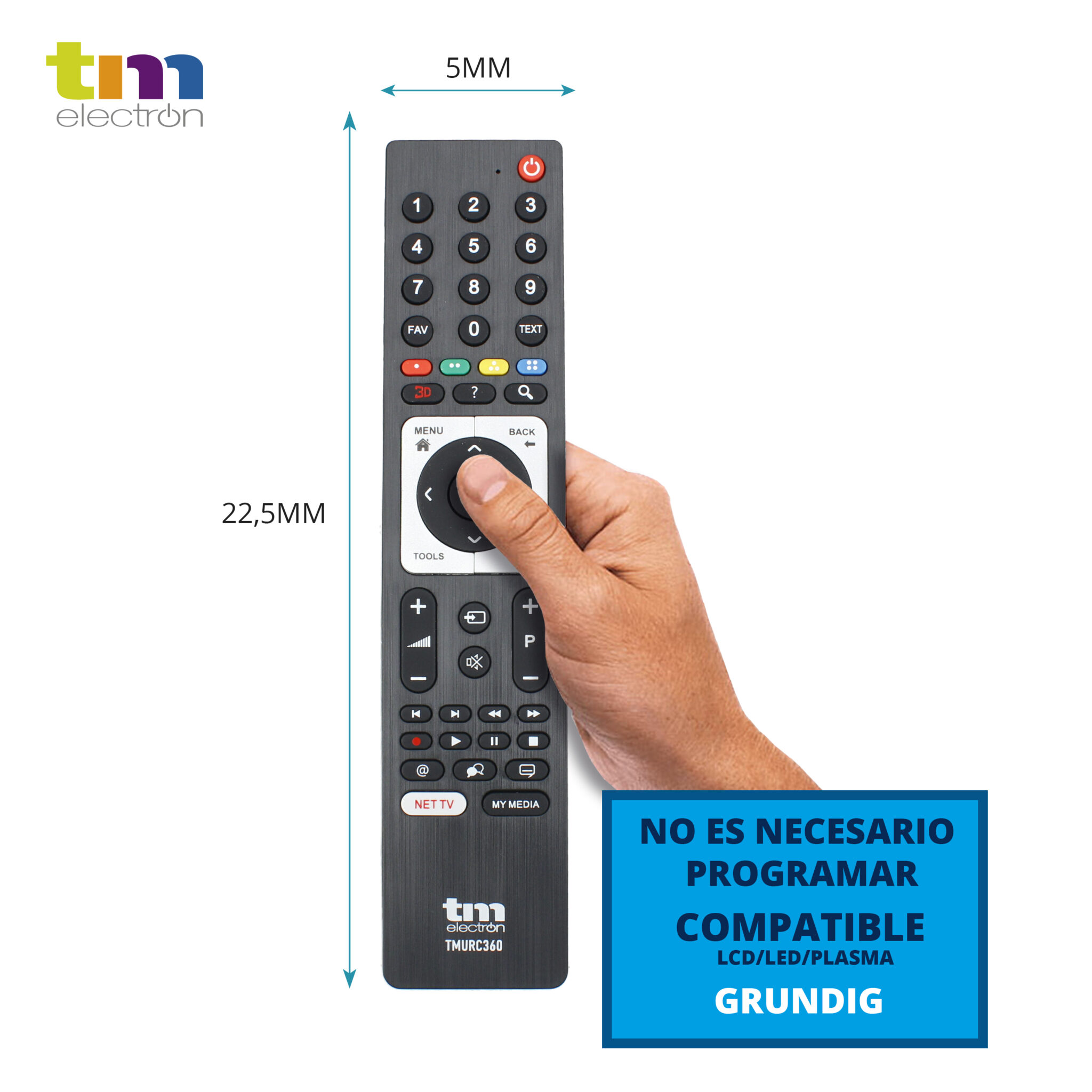 Mando a distancia compatible Grundig TMURC360 - TM Electron