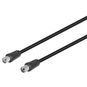 Conexión antena negro recto 9.5mm/1.5m