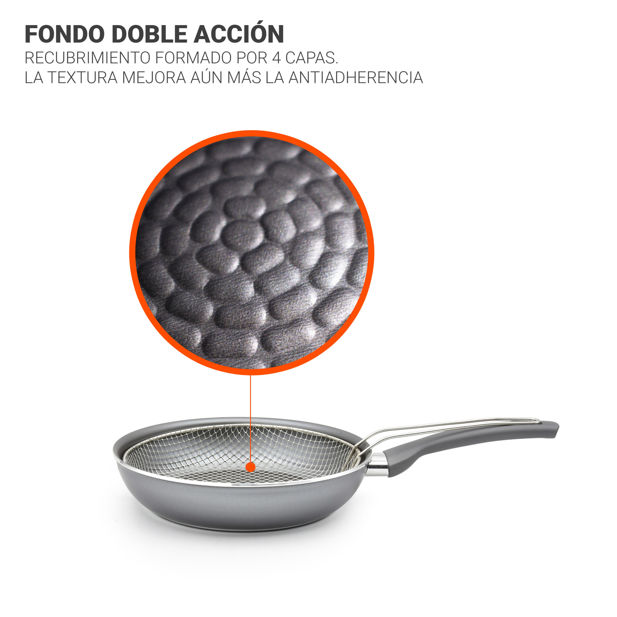 Sartén de aluminio antiadherente con freidora - Imagen 3
