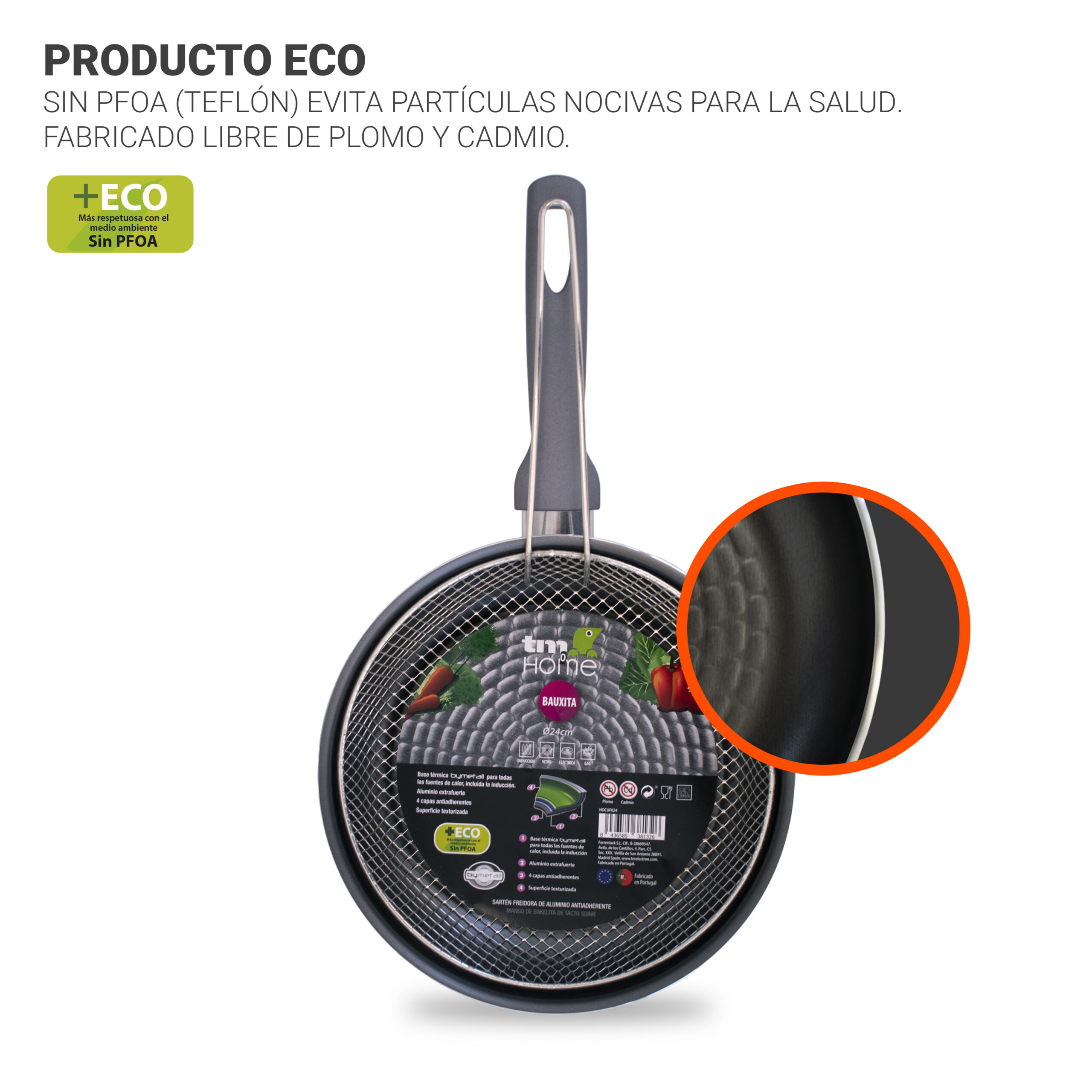 Sartén de aluminio antiadherente con freidora - Imagen 5