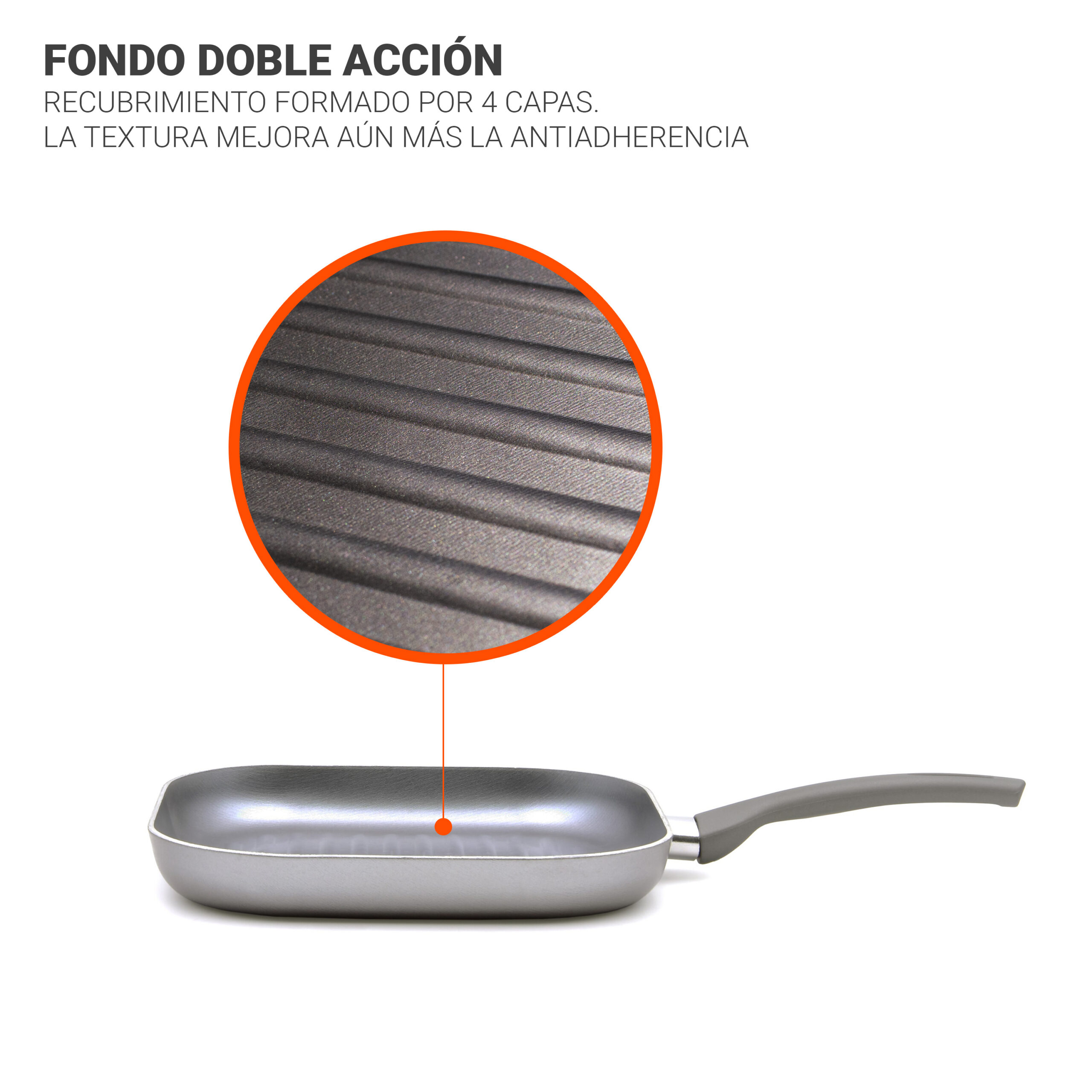 Sartén de aluminio grill antiadherente - Imagen 3