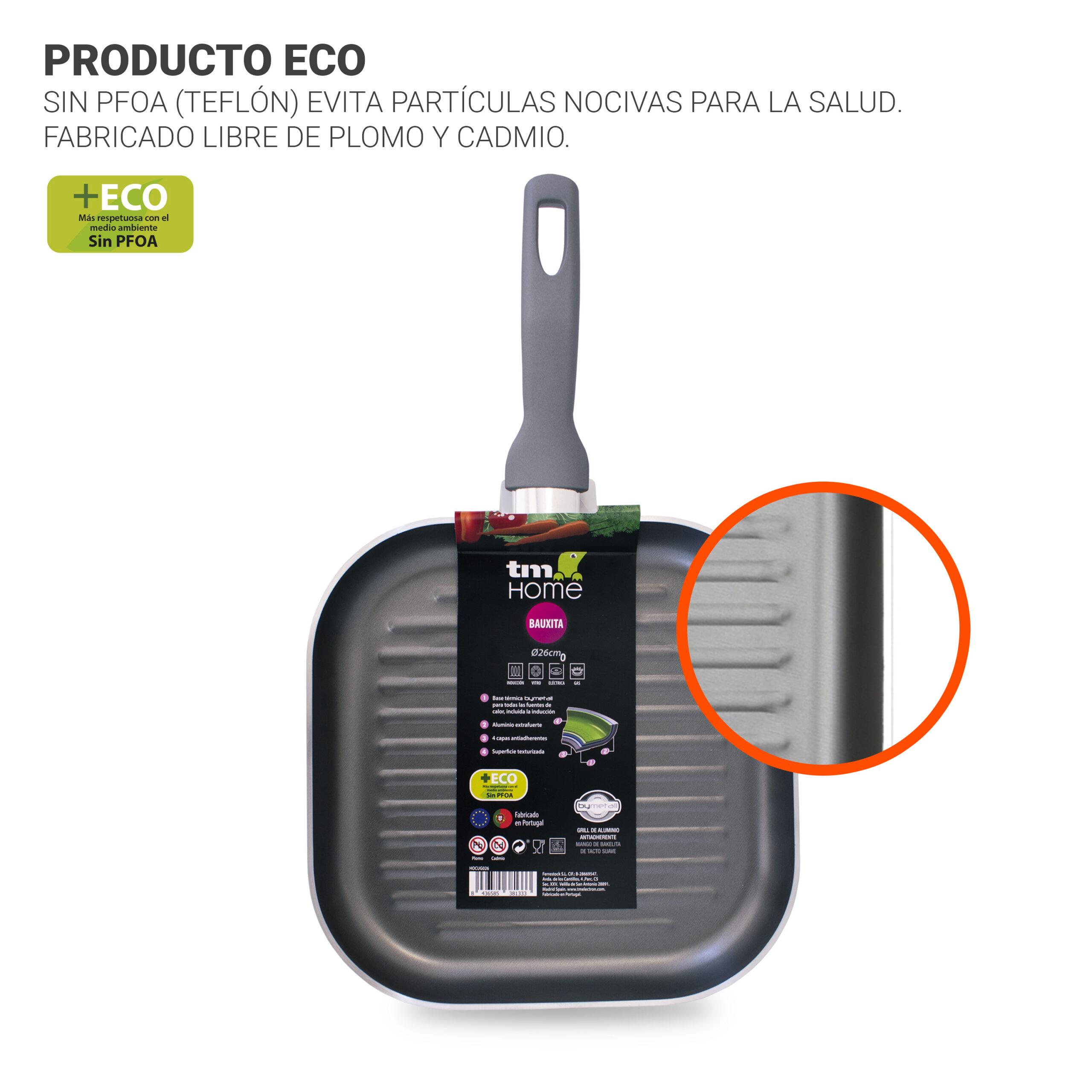 Sartén de aluminio grill antiadherente - Imagen 5