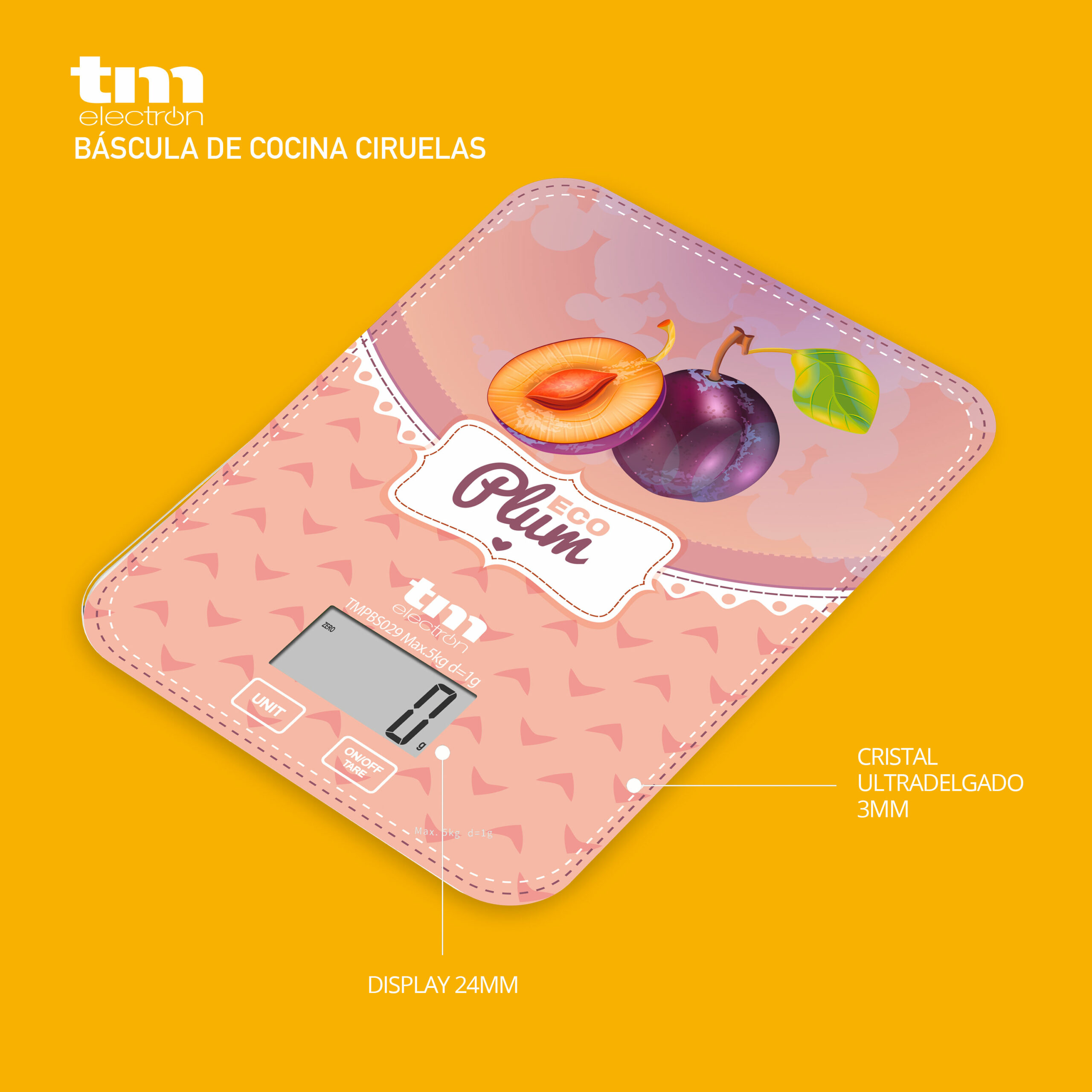 Báscula de cocina ciruela - Imagen 2