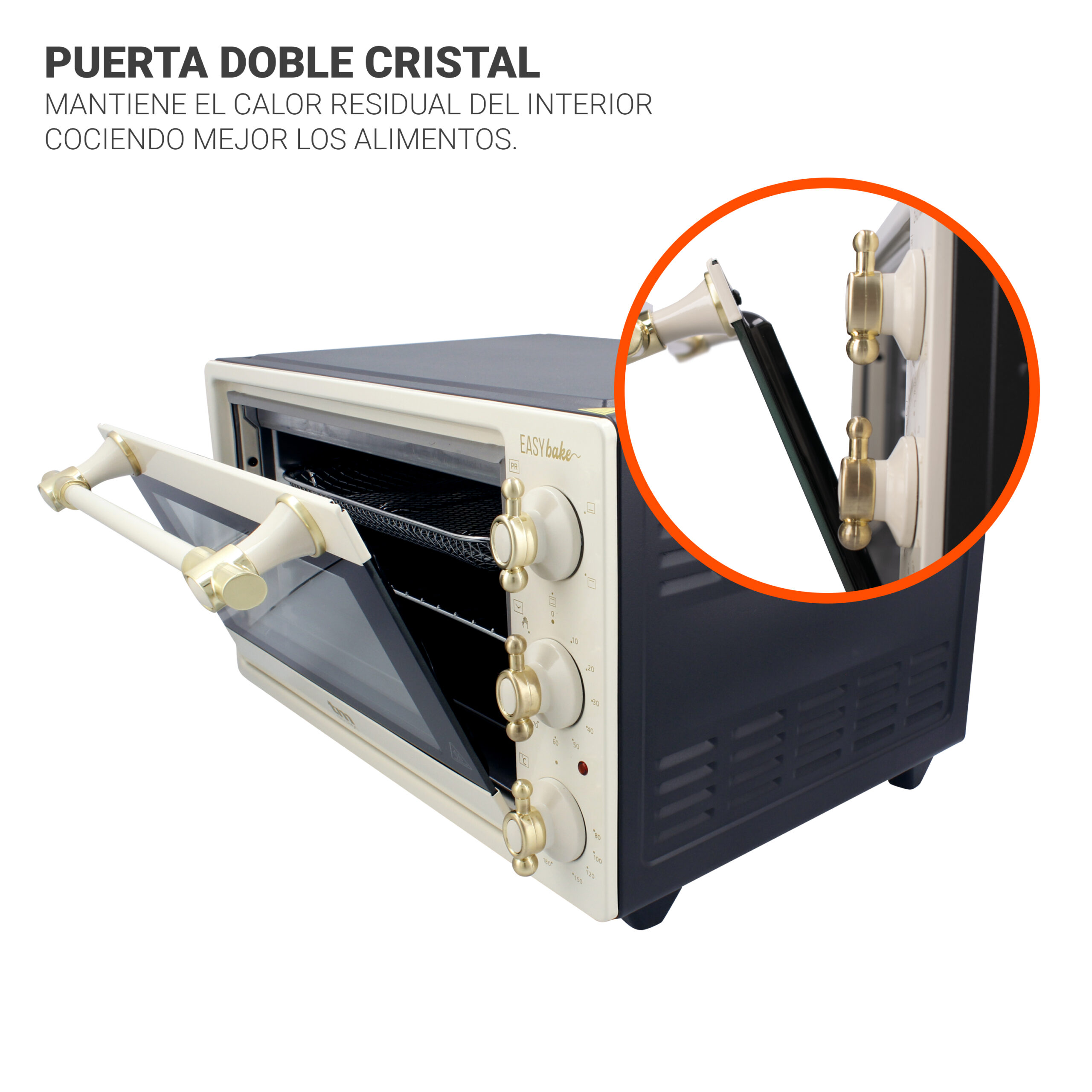 Horno freidora de aire 20L (beige) - Imagen 8