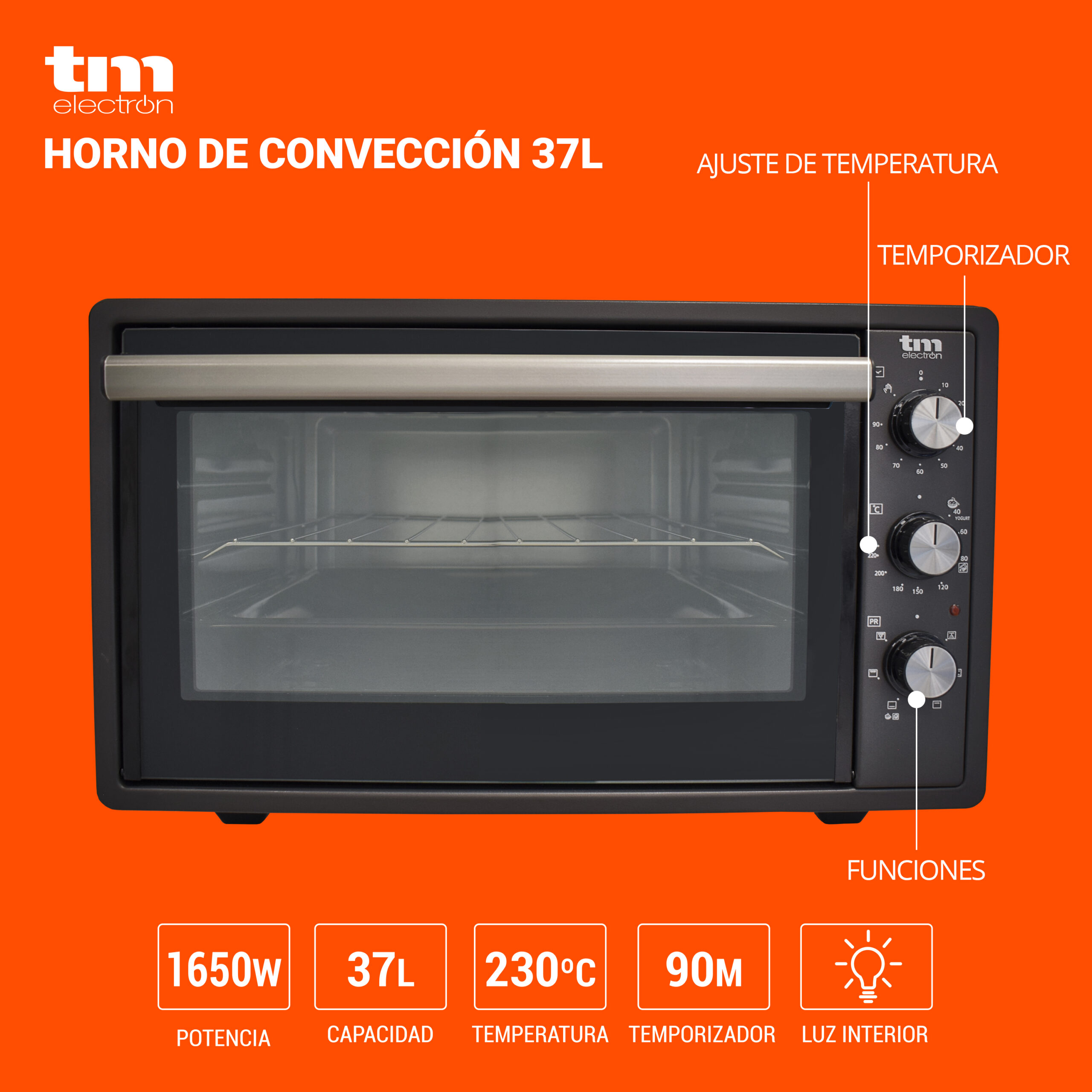 Horno convección de sobremesa 37L - Imagen 2