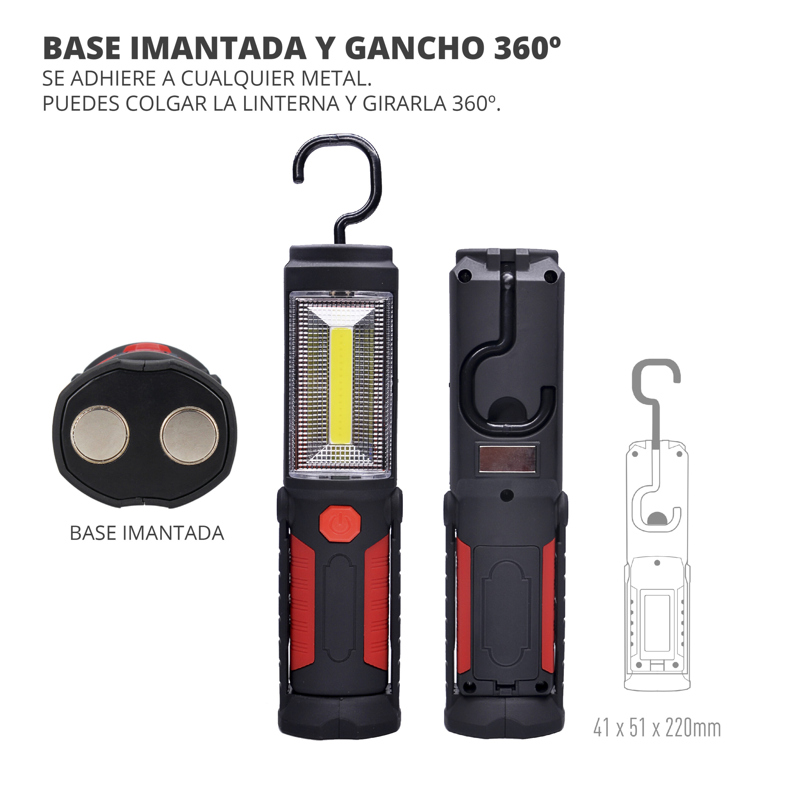 Luz de trabajo y linterna colores - Imagen 4