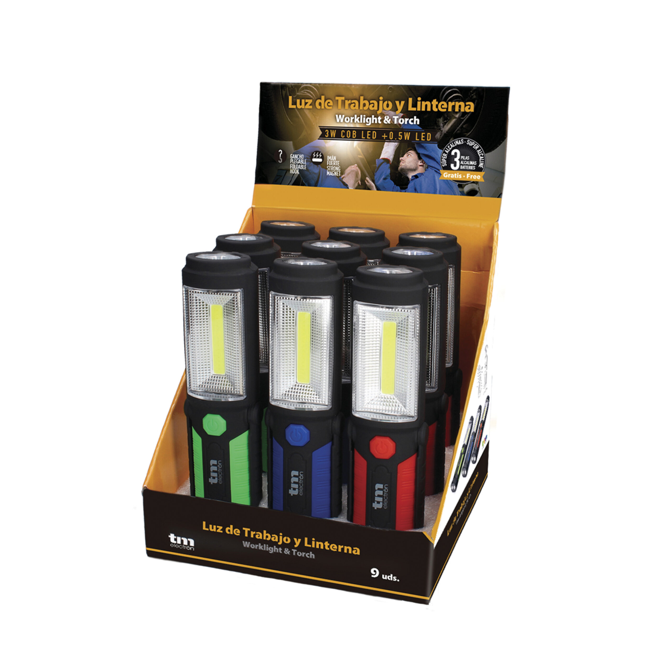 Luz de trabajo y linterna colores - Imagen 7