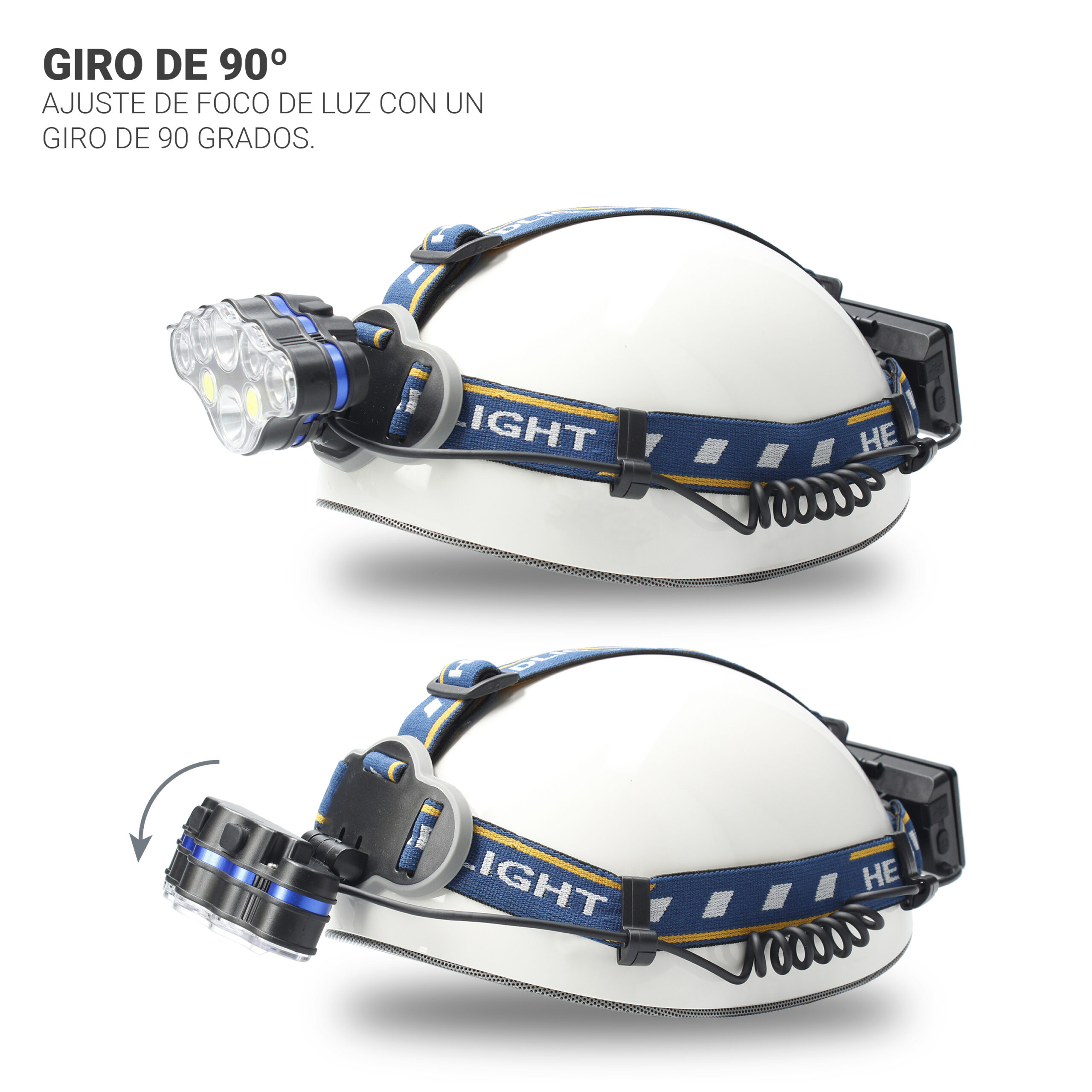 Linterna Frontal 8 LED recargable - Imagen 4