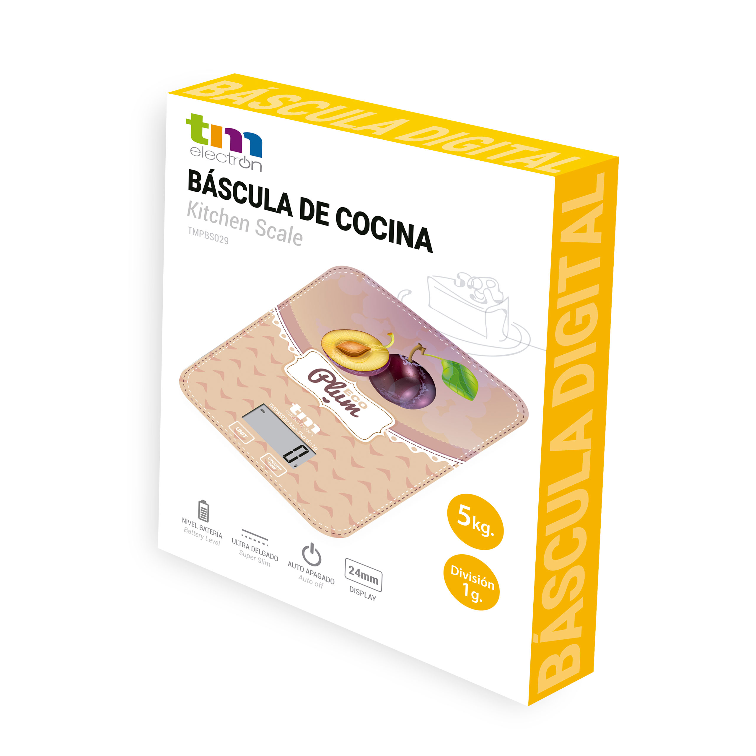 Báscula de cocina ciruela - TM Electron